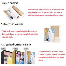Load image into Gallery viewer, Geometric Wall Art Gold Abstract Painting On Canvas Big Artwork Np082