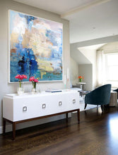 Load image into Gallery viewer, Blue Abstract Oil Painting,Sky Abstract Painting White Abstract Art Painting Bl010