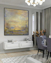 Load image into Gallery viewer, Original Beige Sky Abstract Painting Large Wall White Abstract Art Dp111