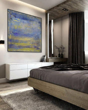 Load image into Gallery viewer, Original Purple Sky Abstract Painting Sea Level Abstract Oil Painting Dp116