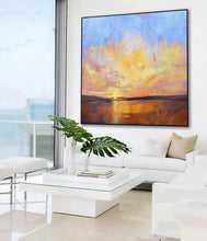 Load image into Gallery viewer, Large Sunset Landscape Painting Sky Abstract Art Painting On Canvas Dp087