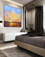 Load image into Gallery viewer, Large Sunset Landscape Painting Sky Abstract Art Painting On Canvas Dp087