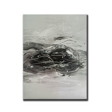 Load image into Gallery viewer, Black And White Abstract Painting Minimalist Painting Cp029