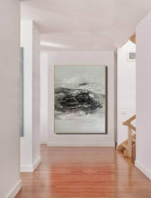 Load image into Gallery viewer, Black And White Abstract Painting Minimalist Painting Cp029