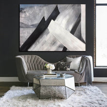 Load image into Gallery viewer, Black and White Wall Art Painting Oversized Canvas Wall Art Np110