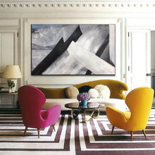 Load image into Gallery viewer, Black and White Wall Art Painting Oversized Canvas Wall Art Np110