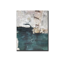 Load image into Gallery viewer, Xl Abstract Painting Deep Green Canvas Wall Art Np079