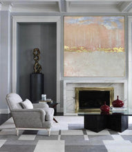 Load image into Gallery viewer, Pink White Gold Abstract Painting Original Oil Painting on Canvas Np109
