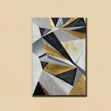 Load image into Gallery viewer, Geometric Wall Art Gold Abstract Painting On Canvas Big Artwork Np082