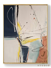 Load image into Gallery viewer, Deep Green White Abstrac Painting Contemporary Painting Living Room Qp046