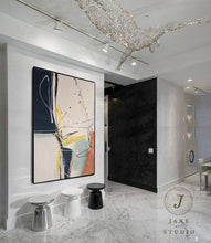 Load image into Gallery viewer, Deep Green White Abstrac Painting Contemporary Painting Living Room Qp046