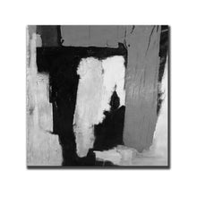Load image into Gallery viewer, Black and White Modern Abstract Painting Grey Canvas Art Cp036