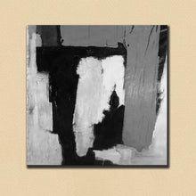 Load image into Gallery viewer, Black and White Modern Abstract Painting Grey Canvas Art Cp036
