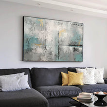 Load image into Gallery viewer, White Green Gold Abstract Painting Original Contemporary Art Yp025