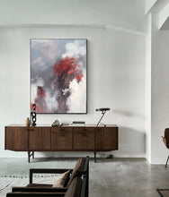 Load image into Gallery viewer, Red Grey Abstract Painting Cloud Wall Canvas Painting Handmade Artwork Dp110