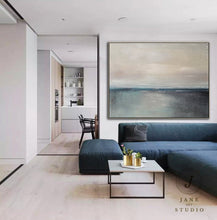 Load image into Gallery viewer, Original Sea Abstract Painting Green Ocean Landscape Painting Q072