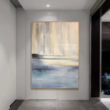 Load image into Gallery viewer, Blue White Abstract Painting Giant Wall Decor Yp009