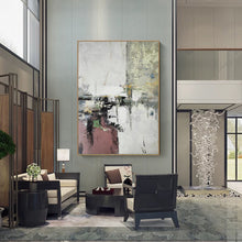 Load image into Gallery viewer, Brown White Black Abstract Oil Painting Minimalist Wall Art Yp058