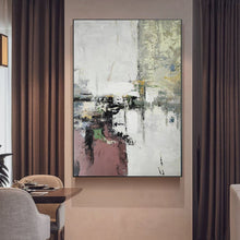 Load image into Gallery viewer, Brown White Black Abstract Oil Painting Minimalist Wall Art Yp058