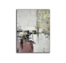 Load image into Gallery viewer, Brown White Black Abstract Oil Painting Minimalist Wall Art Yp058