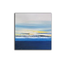 Load image into Gallery viewer, Blue White Yellow Landscape Painting on Canvas Contemporary Wall Art Yp017
