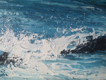 Load image into Gallery viewer, Large Waves Canvas Painting Sea Level Landscape Art Qp062