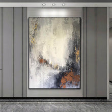 Load image into Gallery viewer, White Brown Red Abstract Painting Large Acrylic Painting Yp035