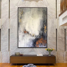 Load image into Gallery viewer, White Brown Red Abstract Painting Large Acrylic Painting Yp035