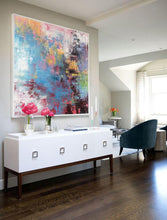 Load image into Gallery viewer, Colorful Wall Art Paintings Large Blue Pink Yellow Abstract Painting Bp091