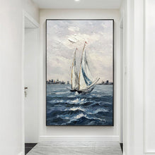 Load image into Gallery viewer, Large Contemporary Paintings Sailboat Oil Painting Gp092
