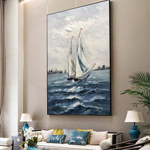 Load image into Gallery viewer, Large Contemporary Paintings Sailboat Oil Painting Gp092