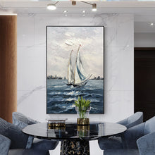 Load image into Gallery viewer, Large Contemporary Paintings Sailboat Oil Painting Gp092