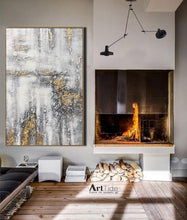 Load image into Gallery viewer, Huge Contemporary Art Abstract Painting Original Gold Painting Ap009