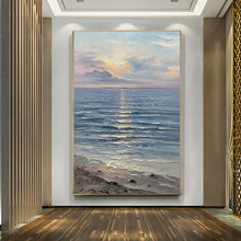 Load image into Gallery viewer, Sea Waves Ocean Beach Paintings for Living Room Bedroom La001