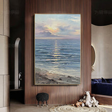 Load image into Gallery viewer, Sea Waves Ocean Beach Paintings for Living Room Bedroom La001