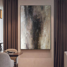 Load image into Gallery viewer, Brown Abstract Painting Living Room Painting Oversized Wall Art Yp001