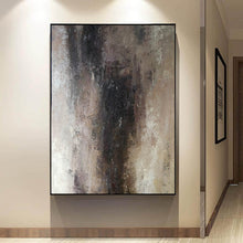 Load image into Gallery viewer, Brown Abstract Painting Living Room Painting Oversized Wall Art Yp001