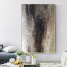Load image into Gallery viewer, Brown Abstract Painting Living Room Painting Oversized Wall Art Yp001