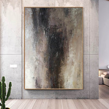 Load image into Gallery viewer, Brown Abstract Painting Living Room Painting Oversized Wall Art Yp001