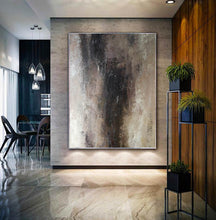 Load image into Gallery viewer, Brown Abstract Painting Living Room Painting Oversized Wall Art Yp001