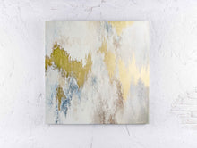 Load image into Gallery viewer, Blue Gray Gold White Painting Canvas Home Bedroom Living Room Np024
