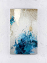 Load image into Gallery viewer, Blue Gold Gray Beige Brown Painting Canvas Living Room Home Wall Decor