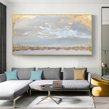 Load image into Gallery viewer, Gret Yellow Gold Abstract Painting Original Artwork Op021