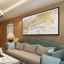 Load image into Gallery viewer, Gold And Gray Wall Art Decor Gold Art Painting Oversize Wall Art Op003