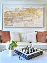Load image into Gallery viewer, Gold And Gray Wall Art Decor Gold Art Painting Oversize Wall Art Op003
