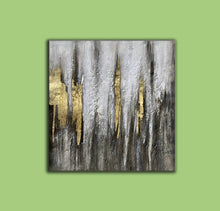 Load image into Gallery viewer, Black White Gold Abstract Painting Large Acrylic Painting Np119