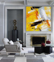 Load image into Gallery viewer, Yellow Abstract Painting Big Canvas Paintings for Home Decor Np123