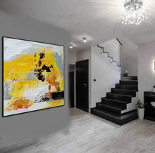 Load image into Gallery viewer, Yellow Abstract Painting Large Acrylic Painting Np004