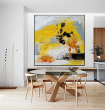 Load image into Gallery viewer, Yellow Abstract Painting Large Acrylic Painting Np004