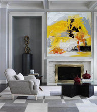 Load image into Gallery viewer, Yellow Abstract Painting Large Acrylic Painting Np004